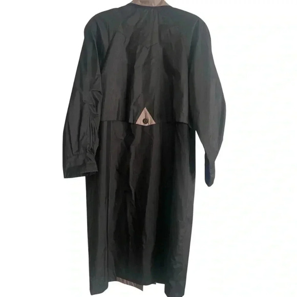 Totes Rainwear Women’s Trenchcoat Raincoat Size 8P Black Pewter Collar Classic - Picture 6 of 11